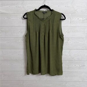 Adrianna Appel Women’s Green Dot Sleeveless Blouse. Side XL